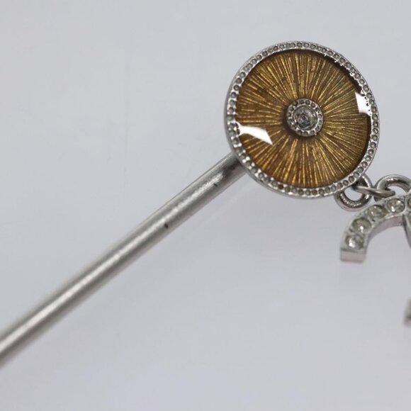 CHANEL Hairpin Pin Metal Silver LV Auth - Picture 9 of 16